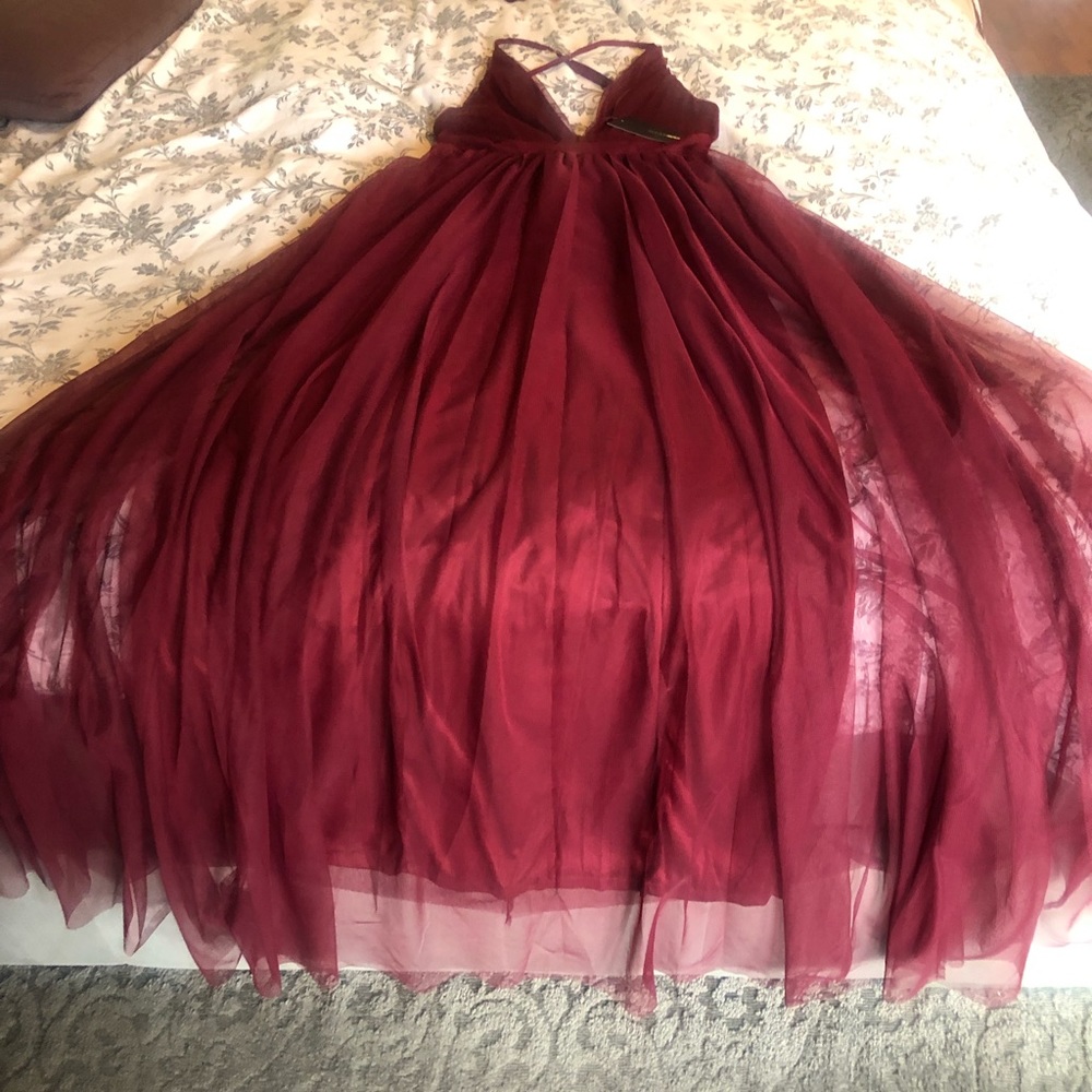 Fashion Nova On The Runway Maxi Dress Wine